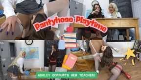 Pantyhose Playtime - Girl on Girl