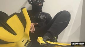 7mm Wetsuit & Scuba Gear Anal Play: Full Encasement & Fins