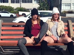 Brunette Amateur Beauty Banged All Over On Public Beach