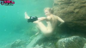 Erotic Underwater Swimsuit Strip: Tease to Nude in Sea - MOV