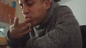 Eating some hamburgers
