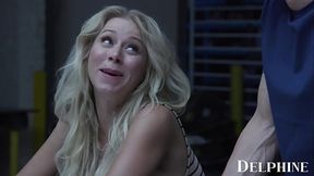 Delphine Films- Co-Workers Katie Morgan and David Lee Fuck On The Boss'_s Desk