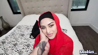 Sophia Leone fucks hard in hijab with a big cock POV