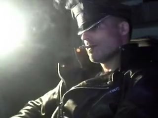 Smokin&amp;#039; in leather gloves and muir cap