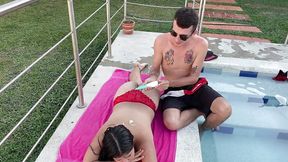 How Delicious It Is to Fuck My Fstepatherstro After a Good Sun by the Pool