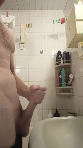 Enjoying the bathroom