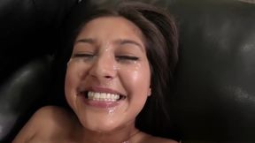 Indian Desi Teen Masturbates gives Blowjob and gets Facial during Casting