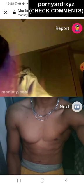 Curvy amateur teen reacts to webcam footage