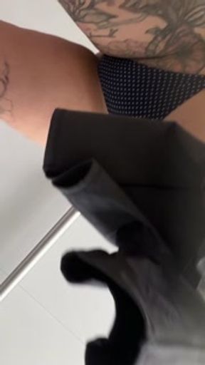 Did I make the right choices? Dressing room try on with petite brunette Luci right before they close