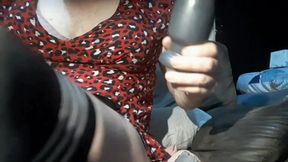 Slut in Red Skirt and Butt Plug