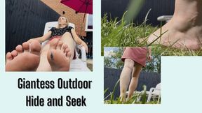 Giantess Plays Outdoor Hide and Seek