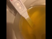 Amateur has to take pregnancy test after making porn