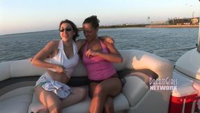 South Padre three girl boat ride