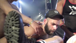 Bound studs get their asses pounded in BDSM action