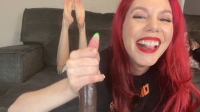 JOI-Roommate Gives You a Hand-MP4- Cum Countdown, Handjob on Dildo, Feet in the pose