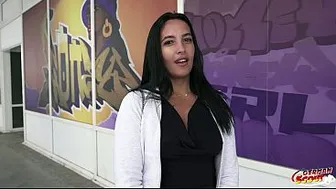 GERMAN SCOUT - Brown Skin Inked Molly Lollipop Pick Up for First Casting Fuck