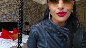 Arse fucked in leather: Matriarch Ezada Sinn strap-on fucks Her gimp