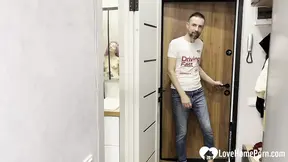 Friend’s GF Gives Me a Naughty Handjob in the Bathroom