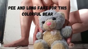 Pee and long fart For this colorful bear
