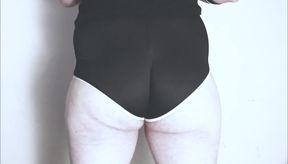 Mom's chubby sissy twerking in panties big ass dripping wet