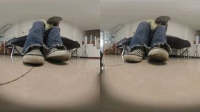 3DVR180 ERER Dirty shoes and dirty socks trample on POV