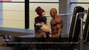 Hotwife #27 - Horny Slut Wife Sucks Huge BBC in the Gym - 3D Cuckold Porn Game