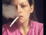 Dangling smoke fetish