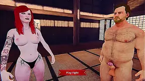 Ethan Clashes With Vyra in steamy nude battle - naked fighter 3d