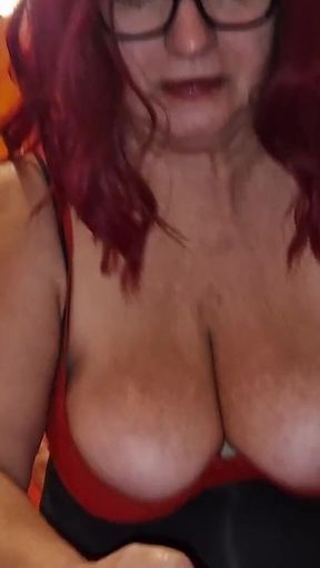 Curvy Big Tits Wife at Work