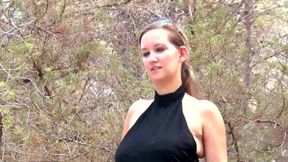 Big ass bit tits girl fucked in the forest