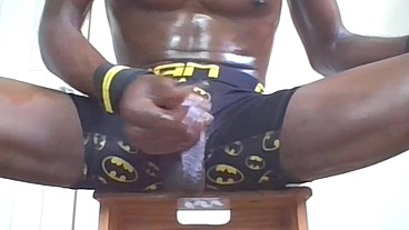 Hottest black teen jacking big huge oily dick with huge cumloads!