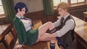 Adult School Stories #3B: Bratty Uniform Tease and Goon Training (Animated)