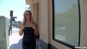 Blondie Lilly Banks tickles her fancy right in the empty street