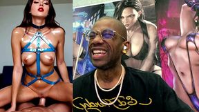 sweaty blue bondage slut cowgirl fuck, ai generated