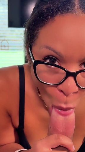 POV Blowjob Reverse Cowgirl with Big Ass Black Girl