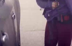 Hitchhiker teen DPed and drenched in sperm by two guys