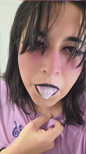 Trans girl goes wild in a slutty outfit