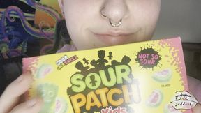 Phoenix Bates Eating And Swallowing Sour Candy With Mouth Open 1080p - Open Mouth Chewing - Extreme Close Ups - Swallowing Food Whole - Uvula - Sucking Candy