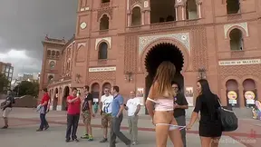 Saucy Spanish Slut Dragged Around the Streets of Madrid