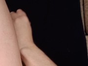Teen fucks his ass with a dildo and gets anal prostate convulsive orgasm with shaking body and legs