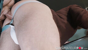 ”Sexy Ryan Bones shoots his load into Jordan Starrs face after banging his smooth”