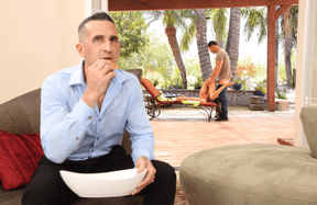 My stepdads friends fucked me while hes watching us