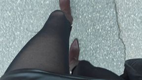 Sarah Looking So Sexy Cranking Her Car After Work