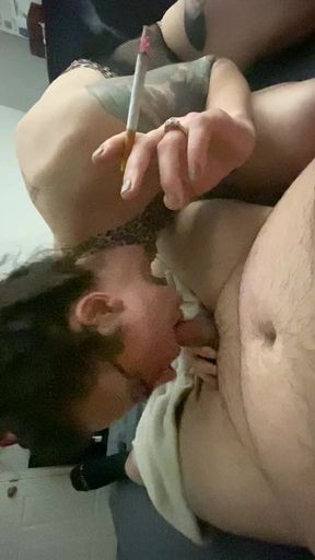 Smoking and sucking in cheetah