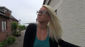 Stupid blondie in glasses Lexie sucks dick before crazy pounding