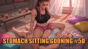 Stomach Sitting Gooning #5D: Mesmeric Stomach Sitting Surrender (Animated, Music, Text)