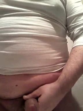 Sensual cumshot of mature man