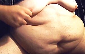 FAT Belly & Boobs - Moobs Play.  Saggy Fatty Tits
