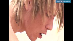 Skinny gay with monster cock banged him anal