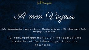 French Audio Porn   I love it when my voyeur watches me masturbate